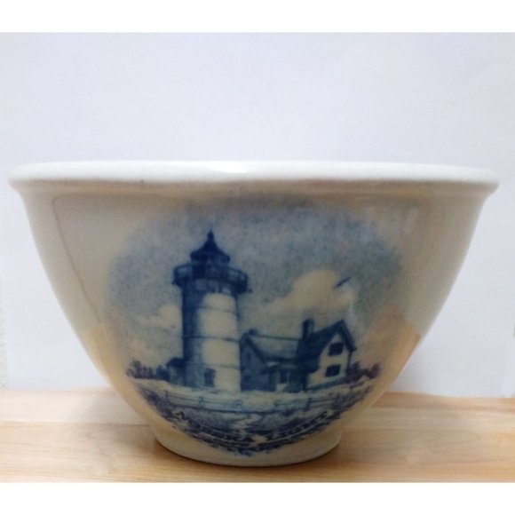 CHATHAM POTTERY Stoneware Bowl Nobska Light Cape Cod USA - Picture 5 of 6
